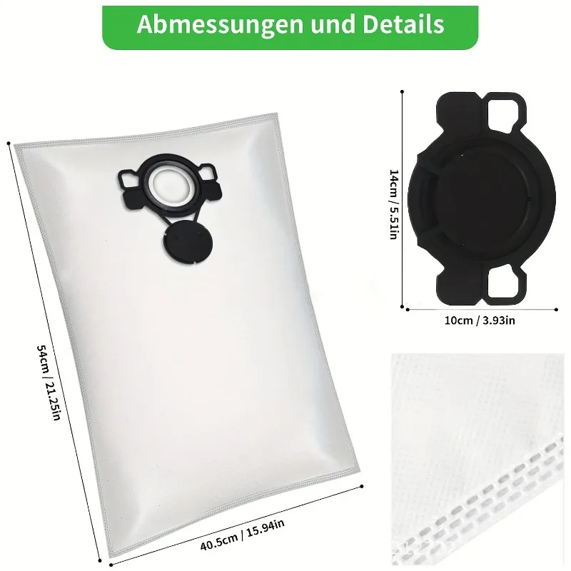 2 Pcs/6 Pcs Non-woven Dust Bags Compatible For Makita VC2512L and Nilfisk Alto Aero 20/21/25/26/31 Vacuum Cleaners - view 4