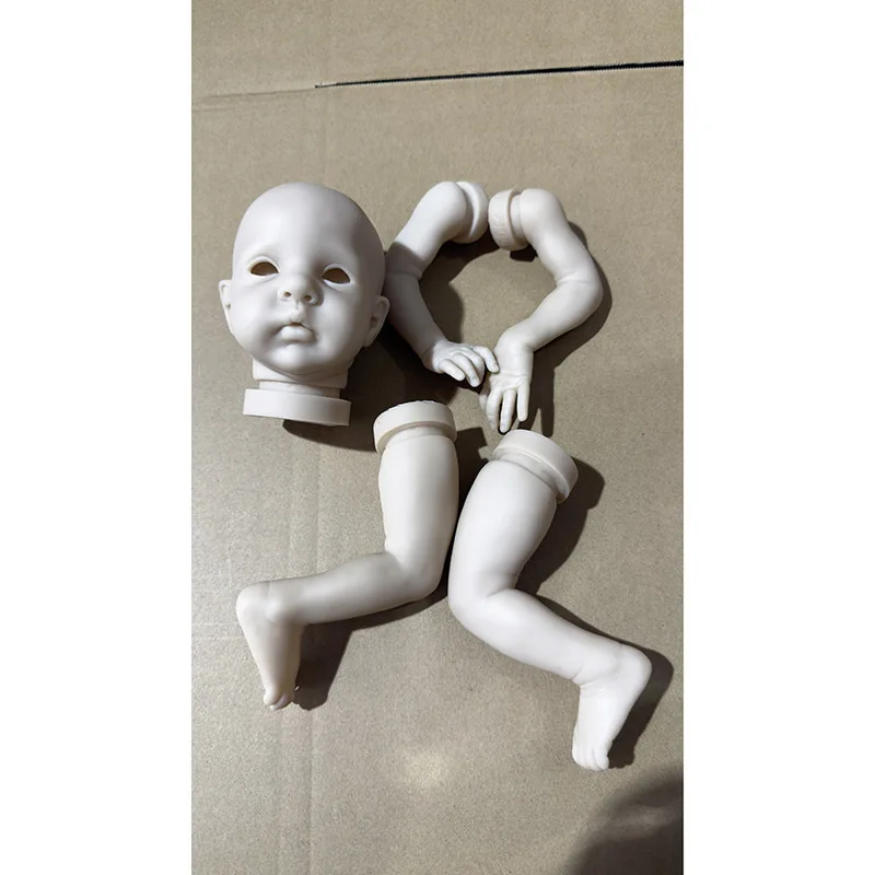 17inch New Popular Mikki Reborn Baby Doll Kit Unfinished Unpainted Fresh Color With Cloth Body DIY Doll Parts For Artists Only