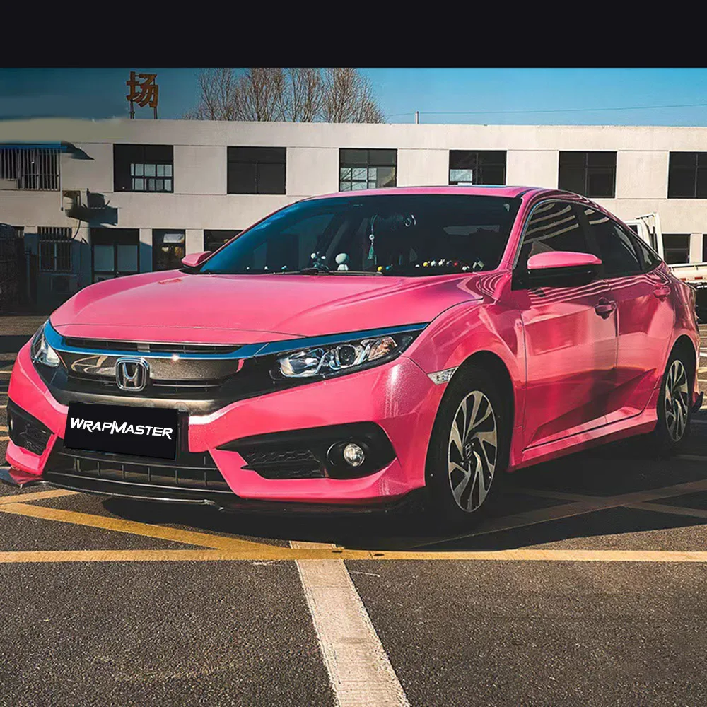 Carbon Wrap Auto Paint Protection Film Glossy Sparkle Pink