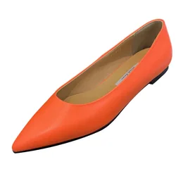 Lady Cheap Designer Soft Luxury Original Plain Ballet Flats Pointed Toe Tender Leather Black White Beige Women Slip-ons 48 39 3