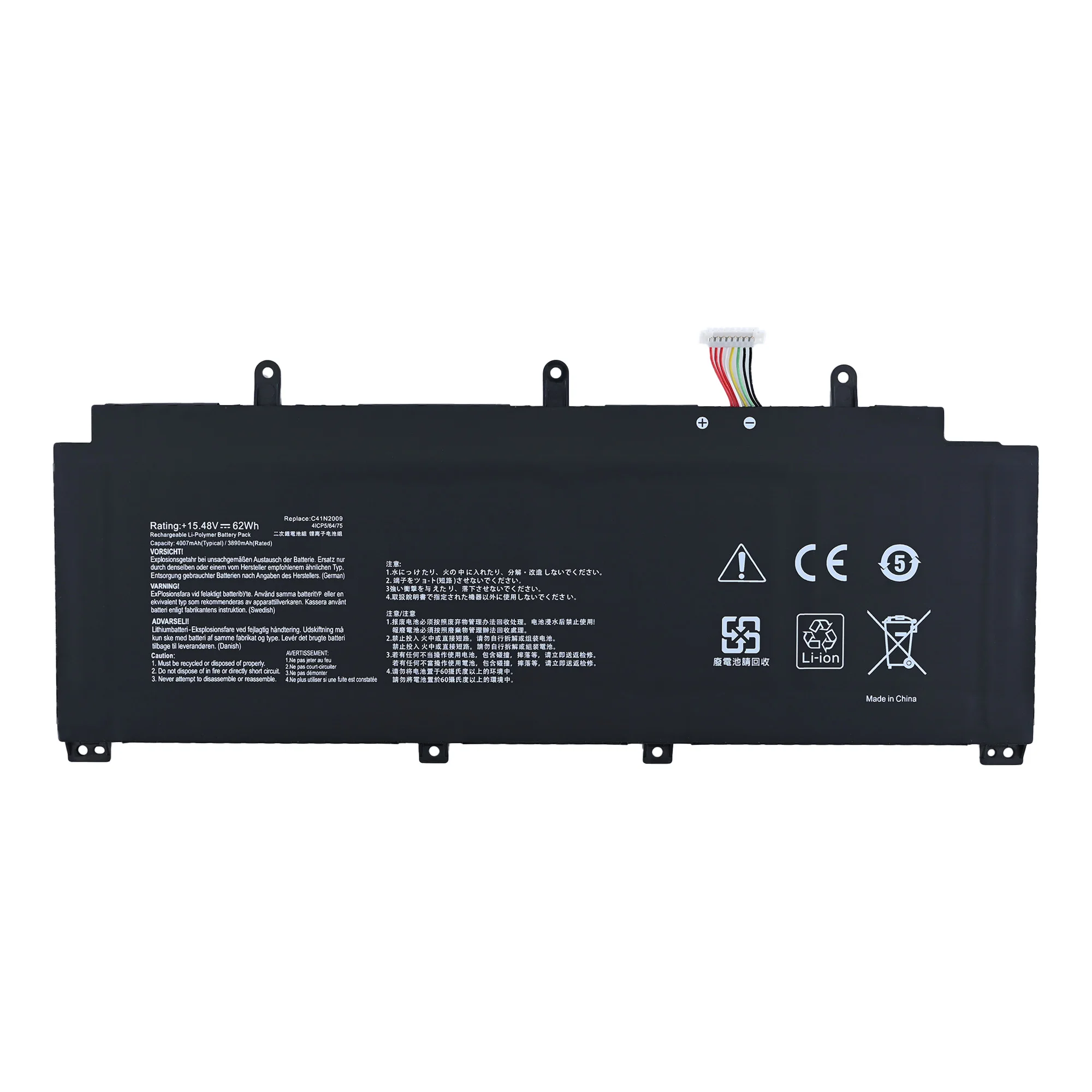 C41N2009 Laptop Battery For ASUS ROG Flow X13 PV301 PV301QH GV301 GV301Q GV301QC GV301QE GV301QH GV301RA GV301RC 62WH