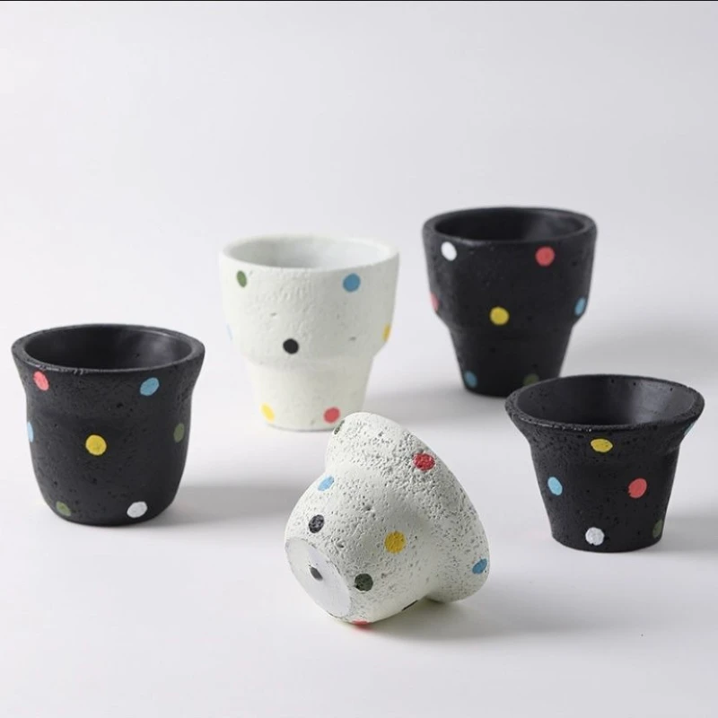 

Nordic Colored Polka Dot Geometric Flowerpot Cactus Potted Plant Indoor Breathable Flower Pot Balcony Decoration Garden Supplies
