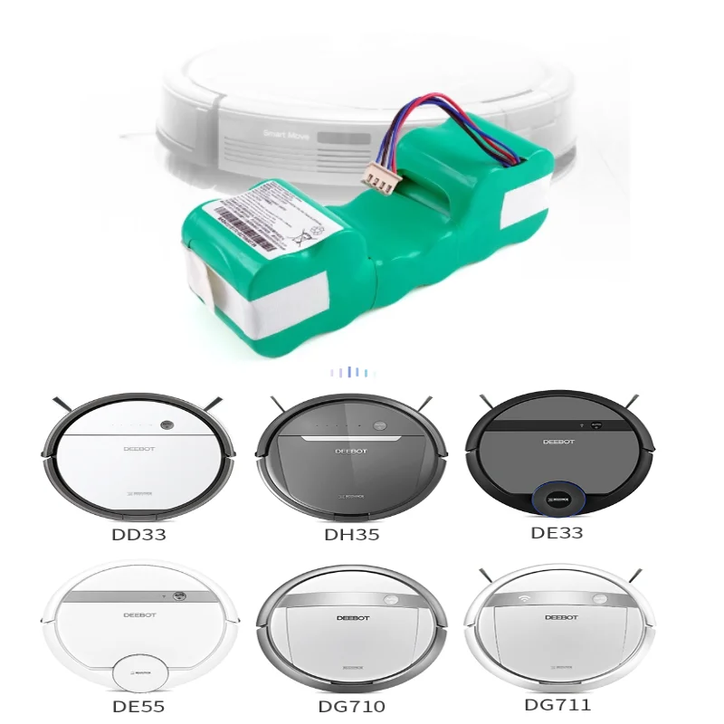 DE55 12V Ni-MH Battery Pack for Ecovacs Deebot DE5G DM88 902 901 610 DE33 DG710 DN33 DM65 DT88 Robotic Vacuum Cleaner Battery
