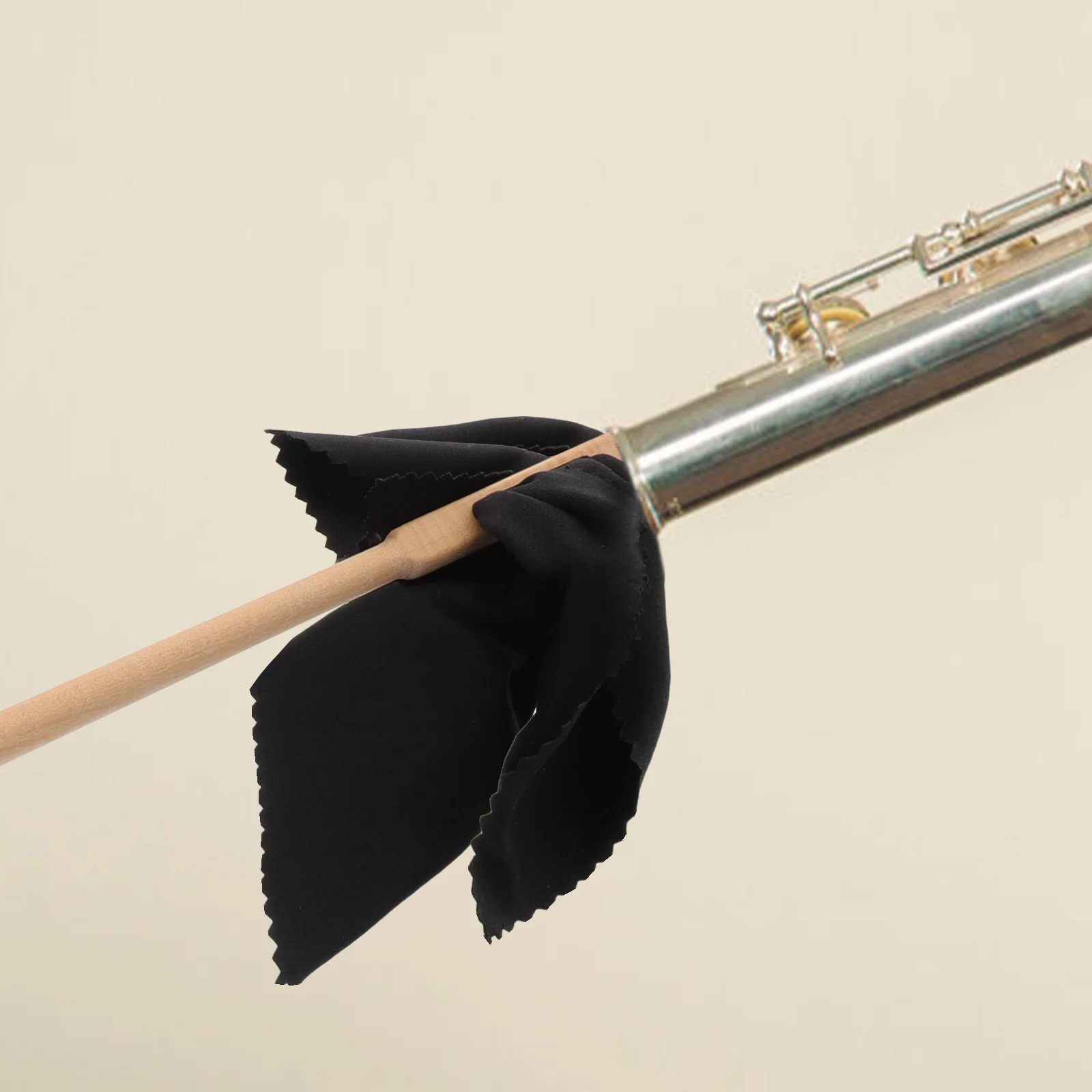 

Flute Cleaning Rod for Kit Stick Clarinet Maintenance Tools Cloth inside