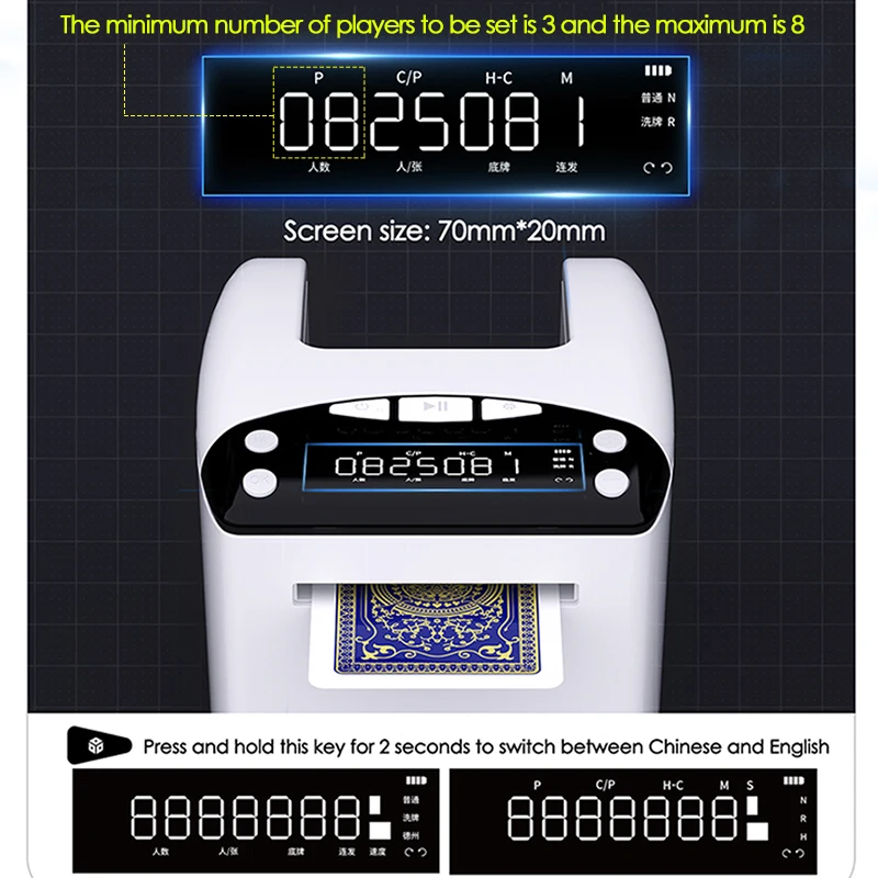 Automatic Card Dealer Dispenser Playing Card Dealing Tool 4000mAh Rechargeable Speed and Distance Adjustable Party Poker Device view 4