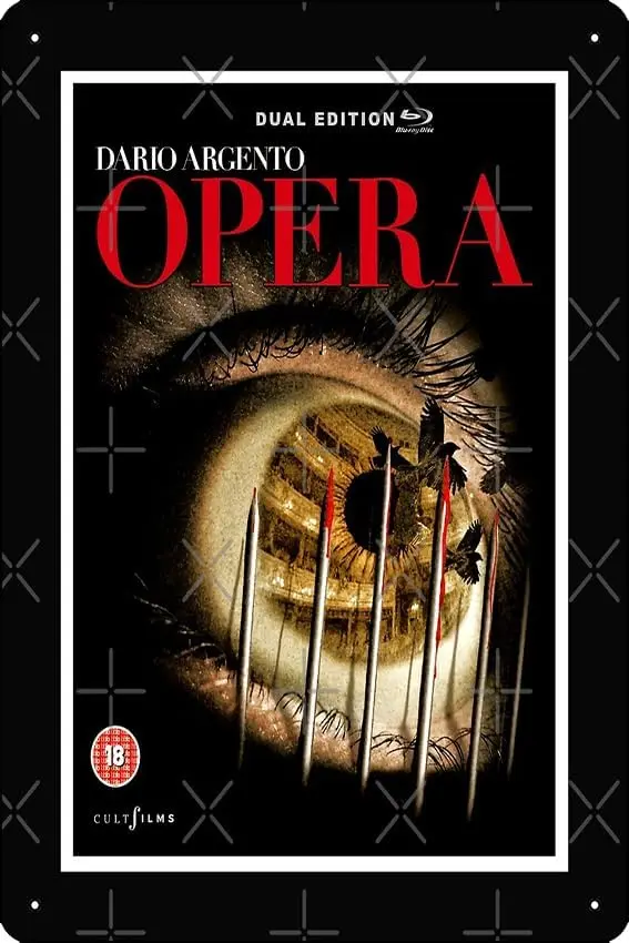 Cult director Auteur Dario Argento Opera Movie Film - Film Fan Art Gift Memorabilia Metal Print Metal Sign Decor - 8 x 12inch Ba