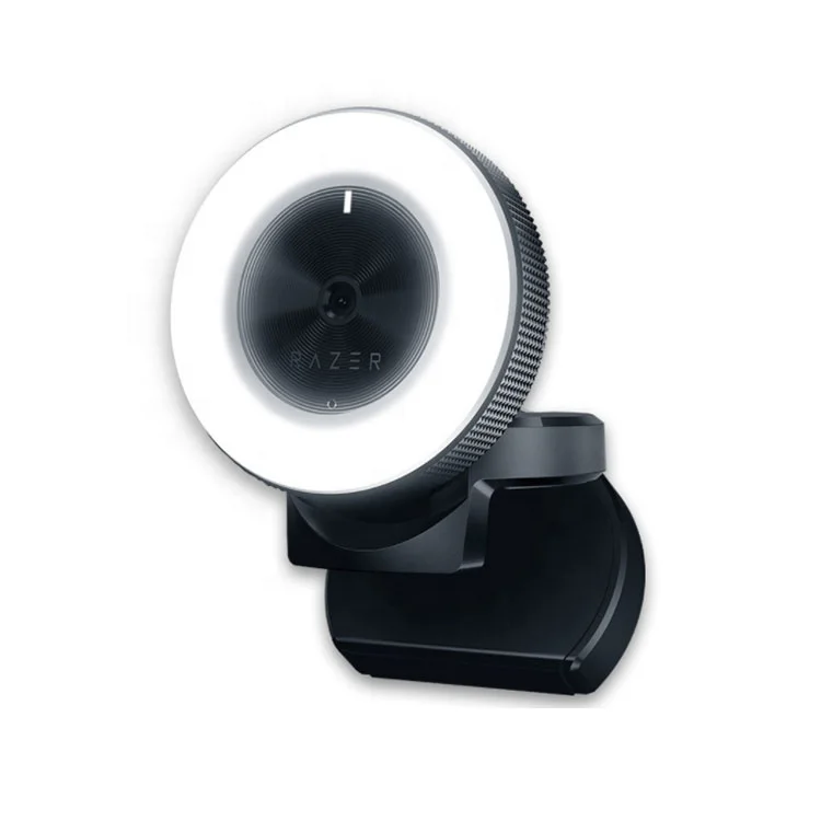 Razer Kiyo 1080P 4MP HD Desktop Streaming Camera Webcam with Multi-step Ring Light Lamp for  Live  Black