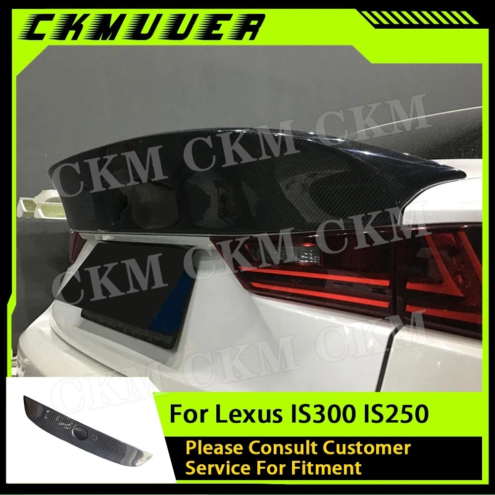 

CKMUUER Carbon Fiber Duckbill Lid Rear Spoiler For Lexus IS300 IS250 2013-2015 Boot Rear Trunk Spoiler Car Styling Rear Wings