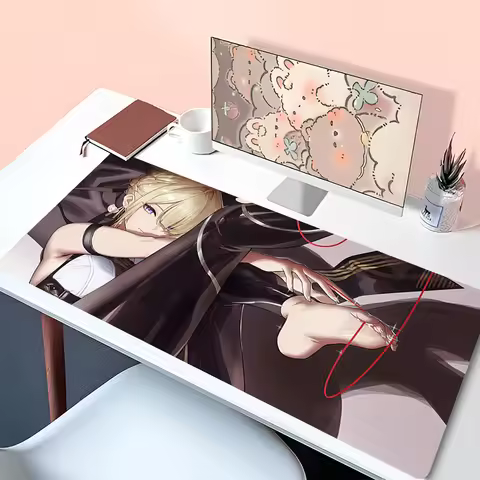 Mouse Pad Laptop ZZZ Gaming Accessories Mousepad Computer Zenless Zone Zero Keyboard Pad PC Anime Girl Evelyn Extended Desk Mat