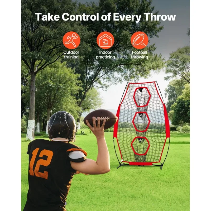 8 x 4 inch soccer training target practice nets, with 5 knotless pockets, including soccer training throwing nets