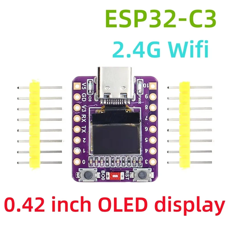 Excelente ESP32-C3 Wifi Bluetooth OLED 0,42 "placa de desarrollo de módulo antena Supermini ESP32 Placa de desarrollo