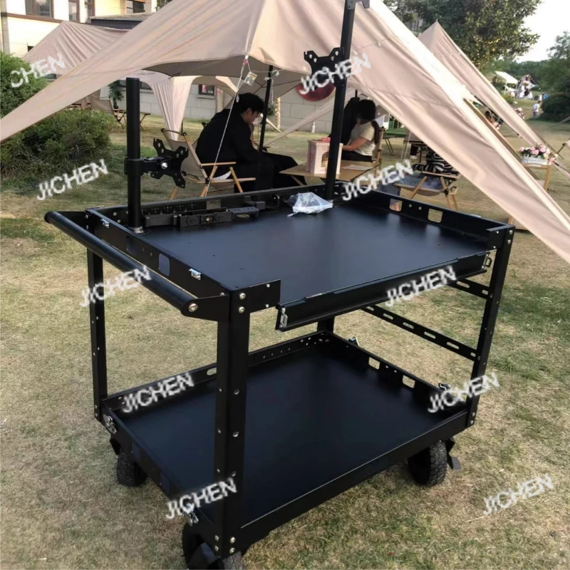 

Mobile Director Car Film and Television Equipment Tool Car Monitor Crew Material Storage Multi-layer Heavy-duty Trolley