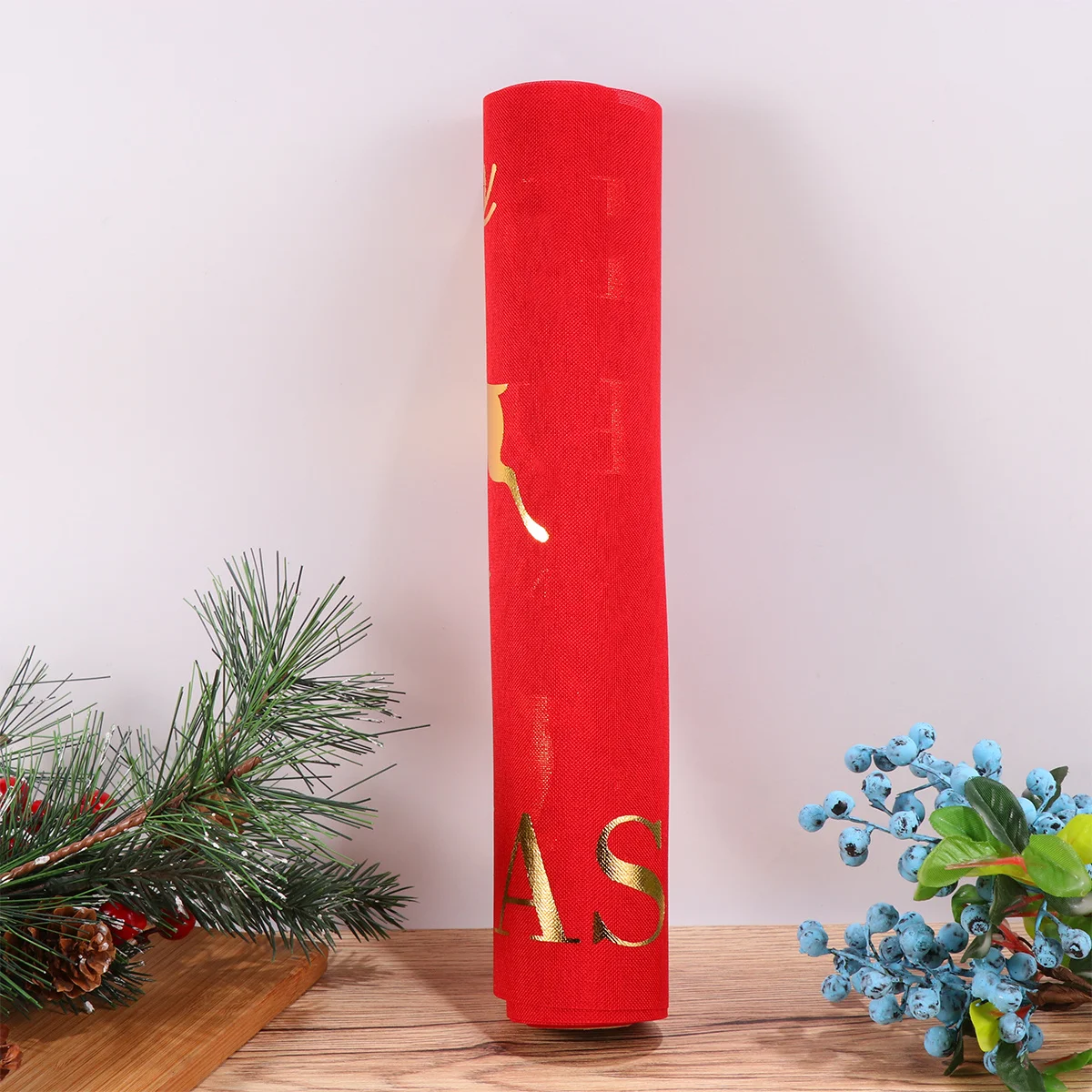 

Golden Foil Runner 2024 Christmas Tablecloth For Dining Table Holiday Party Home Decoration Washable Fabric Table Cover