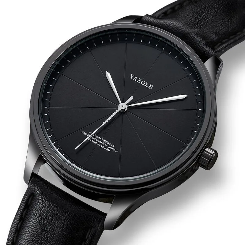 

Fashion Watch Men's Waterproof Men's Watch Leather Starry Black Watch for Man Quartz Wristwatch Male Clock Relogio Masculino