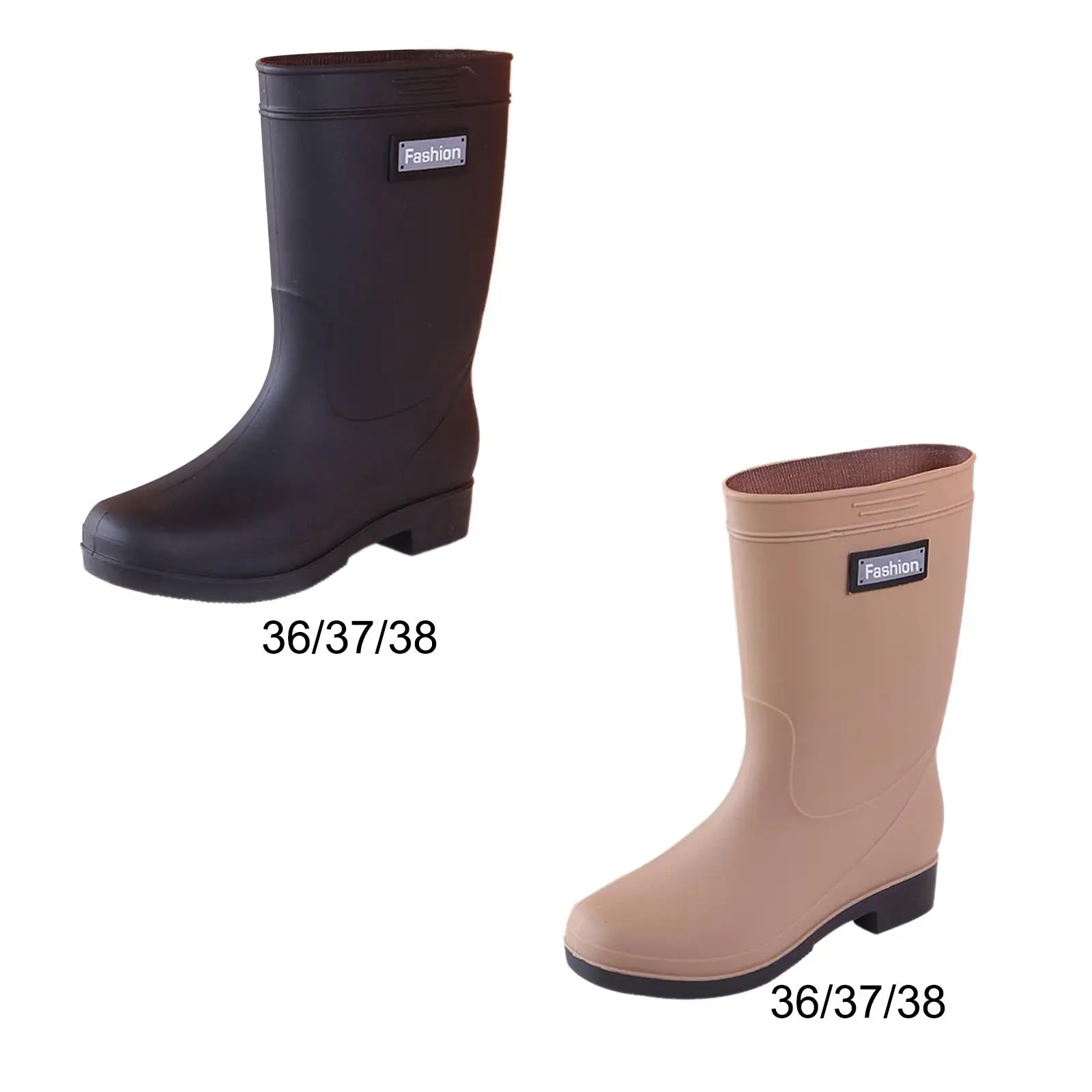 Women's Rain Boots Waterproof Boots for Ladies Stylish Footwear Non Slip Rainboots for Camping Outside Fishing Cycling Traveling