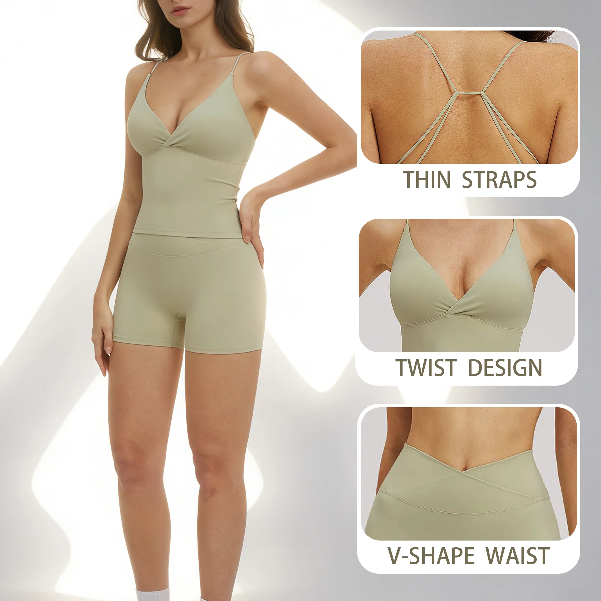 Brushed Yoga Set Stylish Backless Active Wear, Comfortable Fitness Outfit, Breathable Running Suit, Versatile Outdoor Sportswear