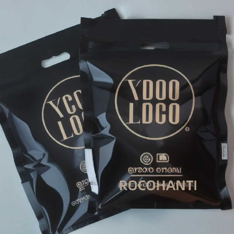 100pcs Wholesale Die Cut Eco-Friendly Custom Design Shopping Gravure Printing Plastic Bags With Logo