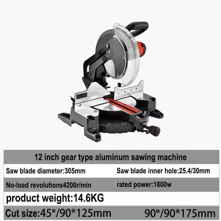 Electric Circular Saw Multifunctional 45 Degree Cutting Miter Sawing Aluminum Machine With Laser Power Miter Saw