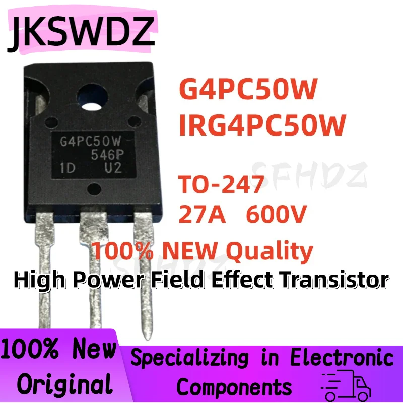 

5/10/20PCS 100% Brand New and High Quality IRG4PC50W G4PC50W TO-247 27A 600V High Power Field Effect Transistor