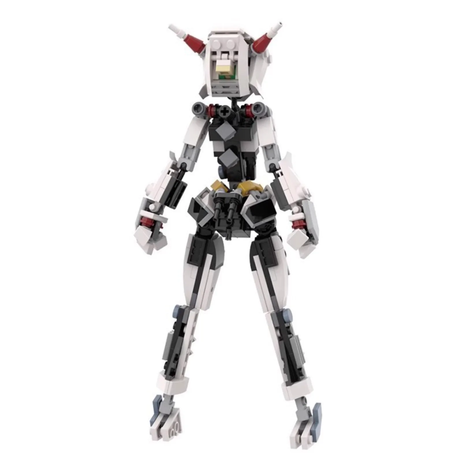 Creative MOC Bunny Girl Mecha Model Building Kit - Poseable Figure with Standard Brick Compatibility