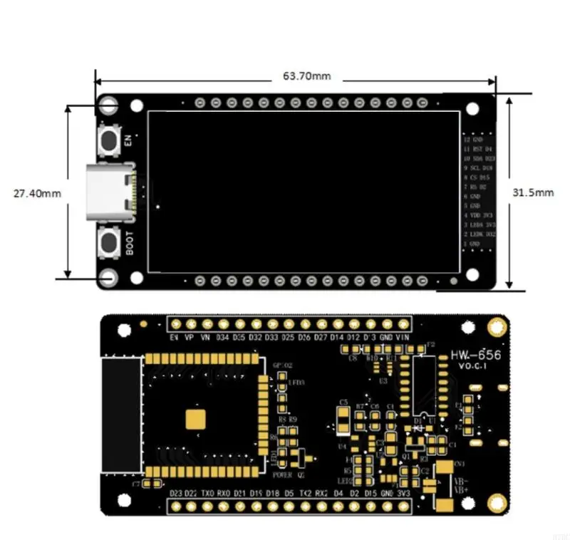 Picture 7: H7BC ESP32 Development Module With Type C Interfaces 16MB Flash Wireless Connectivities For Intelligent Home Automation
