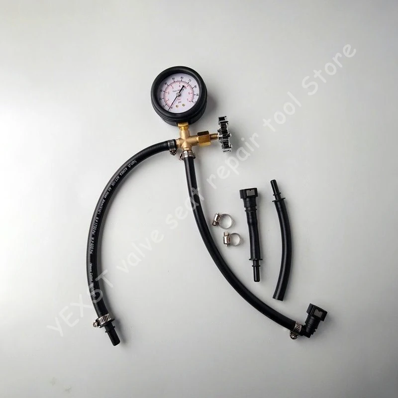 

0-100PSI 0-7BAR Quick Connected Fuel Injection Pump Pressure Tester Gauge with for VALVE for Vehicle Car Truck Durable