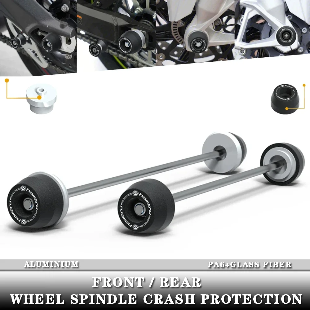 

For Yamaha FZ-07 MT-07 XSR700 2013-2024 Front Rear wheel Spindle Crash Protection