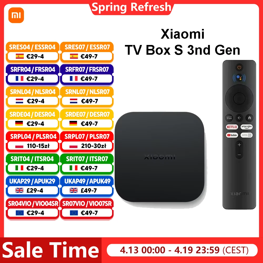 Xiaomi TV Box S 3. Generation Globale Version 2GB RAM 32GB ROM 4K UHD Dolby Vision HDR10+ Google TV WIFI 6 BT5.2 Google Assistant
