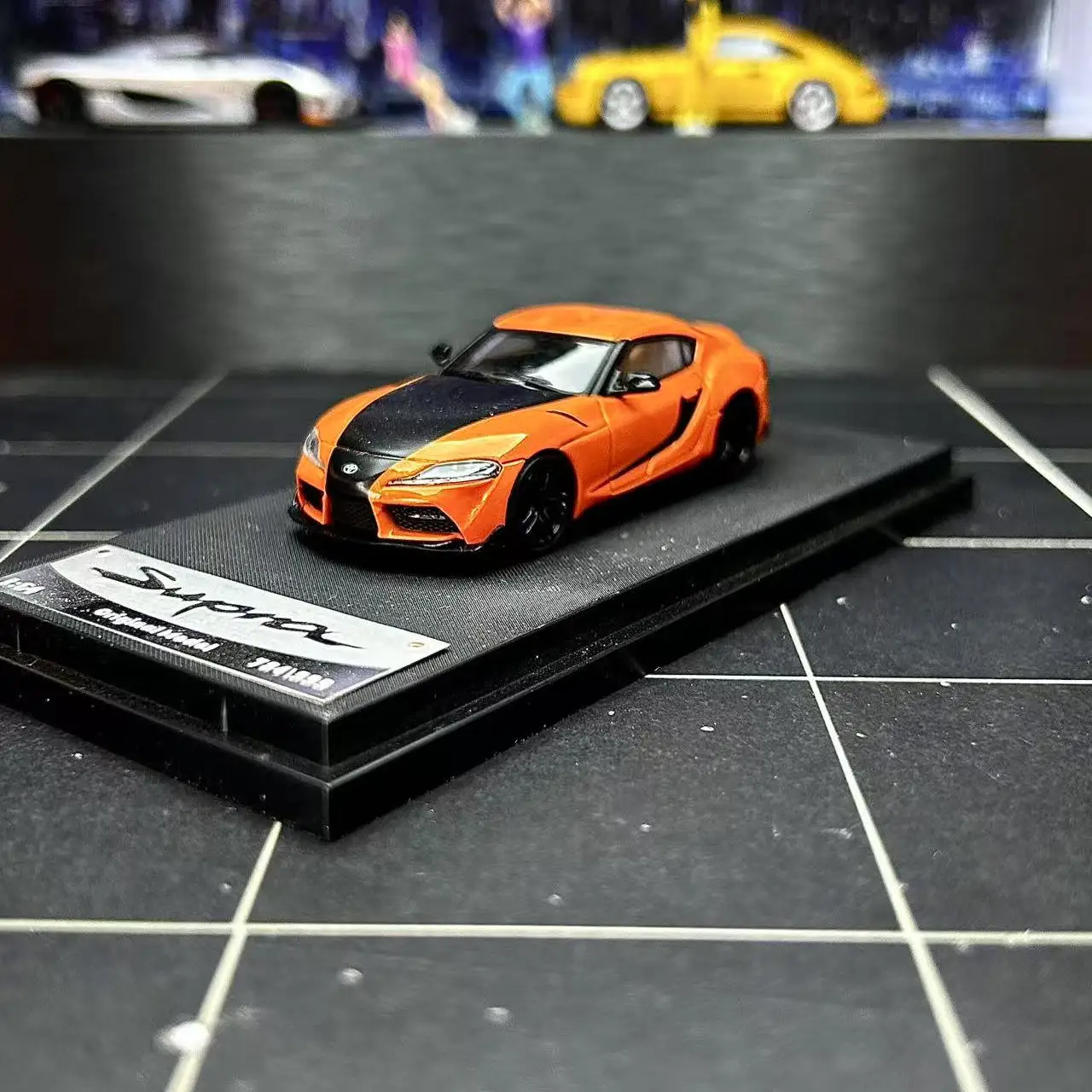 ダイキャストオリジナル-1-64-スケールスープラ-a90-合金車モデルグッズ玩具ギフトお土産ディスプレイ装飾品