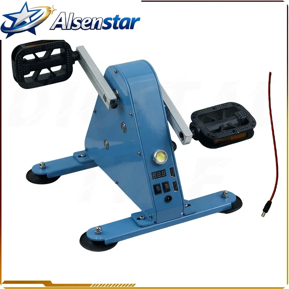 Pedal Generator 100W DC Output 12V 24V USB Output Hand Crank Foot-Operated Power Generation for Outdoor Emergency Power Supply