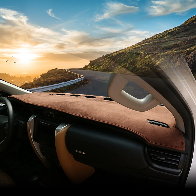 Car Dashboard Cover For Toyota Fortuner 2015 2016 2017 2018 2019 2020 2021 2022 2023 Instrument Panel Non-slip Pad Accessories