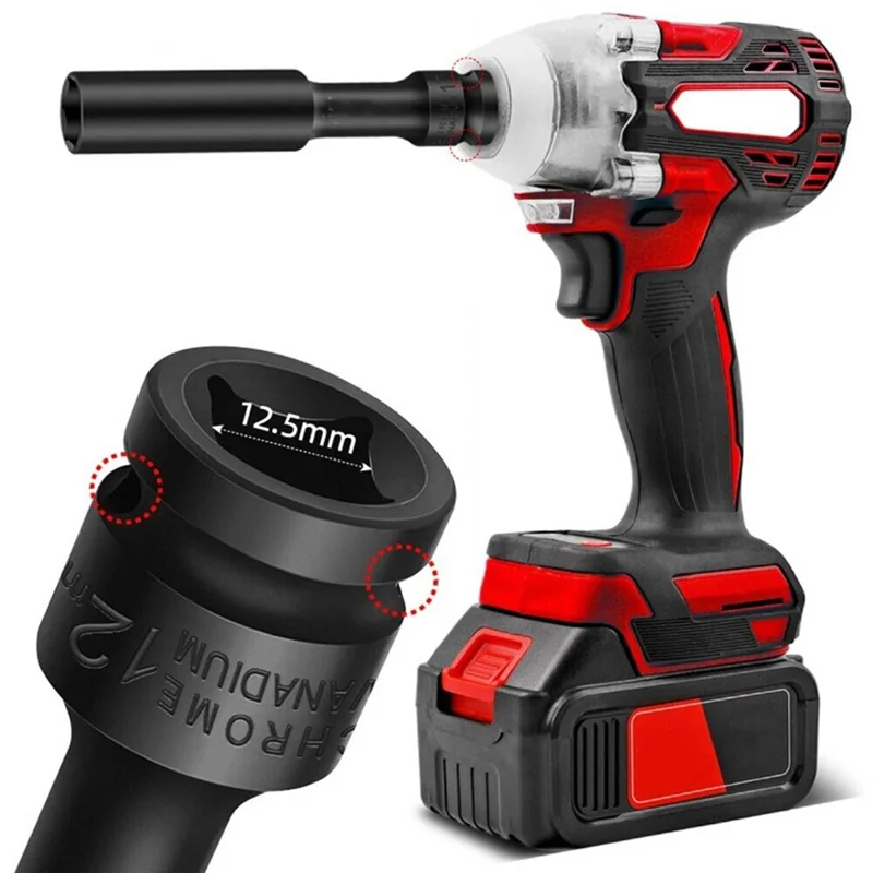 

AONEQ-Adapter Spanner Converter 1/2 Drive Hex Socket Head Impact Wrench Square Hole 8Mm 10Mm 12Mm 3PCS For Pneumatic Air Tool