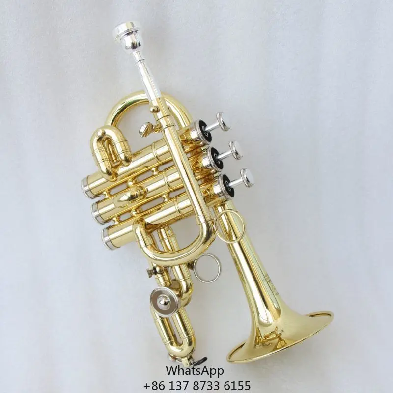 Professional Top-Grade Piccolo Trumpet Brass Instrument BB Tone Trumpet With Rotary Valve
