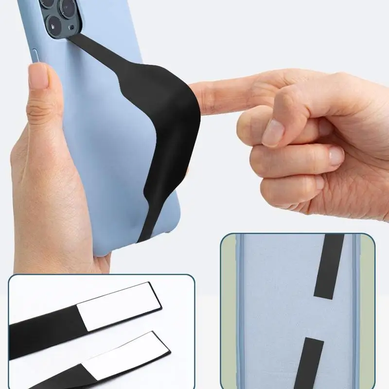 휴대폰용 실리콘 신축성 스트랩, 휴대폰용 신축성 스트랩, 부드러운 브래킷, 안전한 휴대폰 스트랩, 스마트폰용 신축성, 2 개