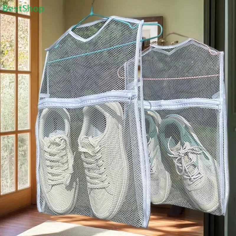 Long-lasting Fabric Shoe Wash Bag, Laundry Bag for Clothes, Sturdy Airing Dry Net Bag for Men and Women's Sneakers