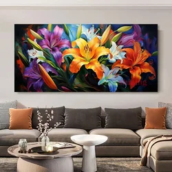 Colorful Blooming Lilies Flowers Large Size Diamond Painting New 2024 Full Square Round Diamond Mosai Diy Jewelry Cross Stitch