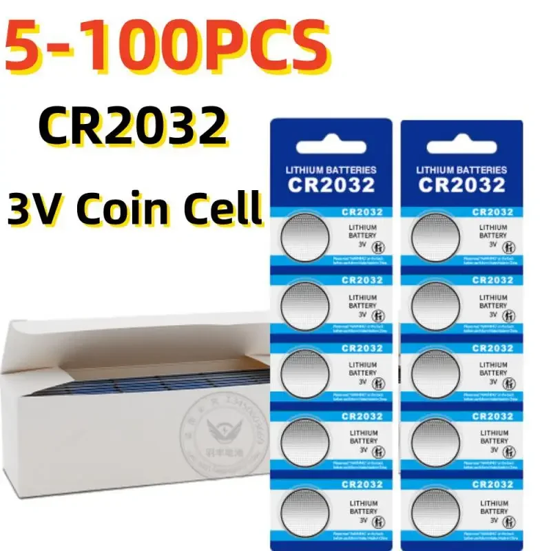 100~10pcs PCS CR2032 CR 2032 Button Battery 3V Lithium Battery For Watch Toy Calculator Car Remote Control Button Coin Cell 2025