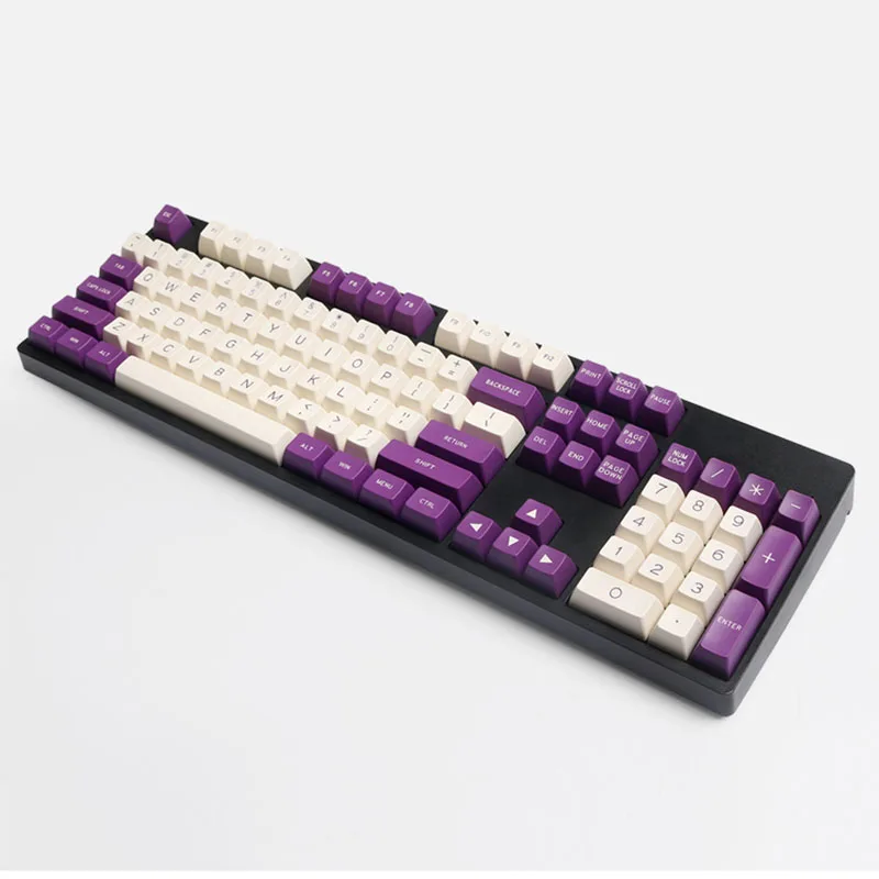 Imagem -06 - Maxkey Roxo & Branco SA Perfil Keycaps Doubleshot Duas Cores Moldagem por Injeção Abs Material para Teclado Mecânico Kit