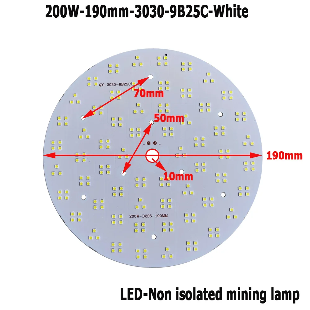 5P عالية الطاقة LED أضواء لوحة الألومنيوم 100 واط/150 واط/200 واط الأبيض SMD3030 4 في 1 التعدين مصباح مصنع ورشة عمل في الهواء الطلق ضوء لمبة