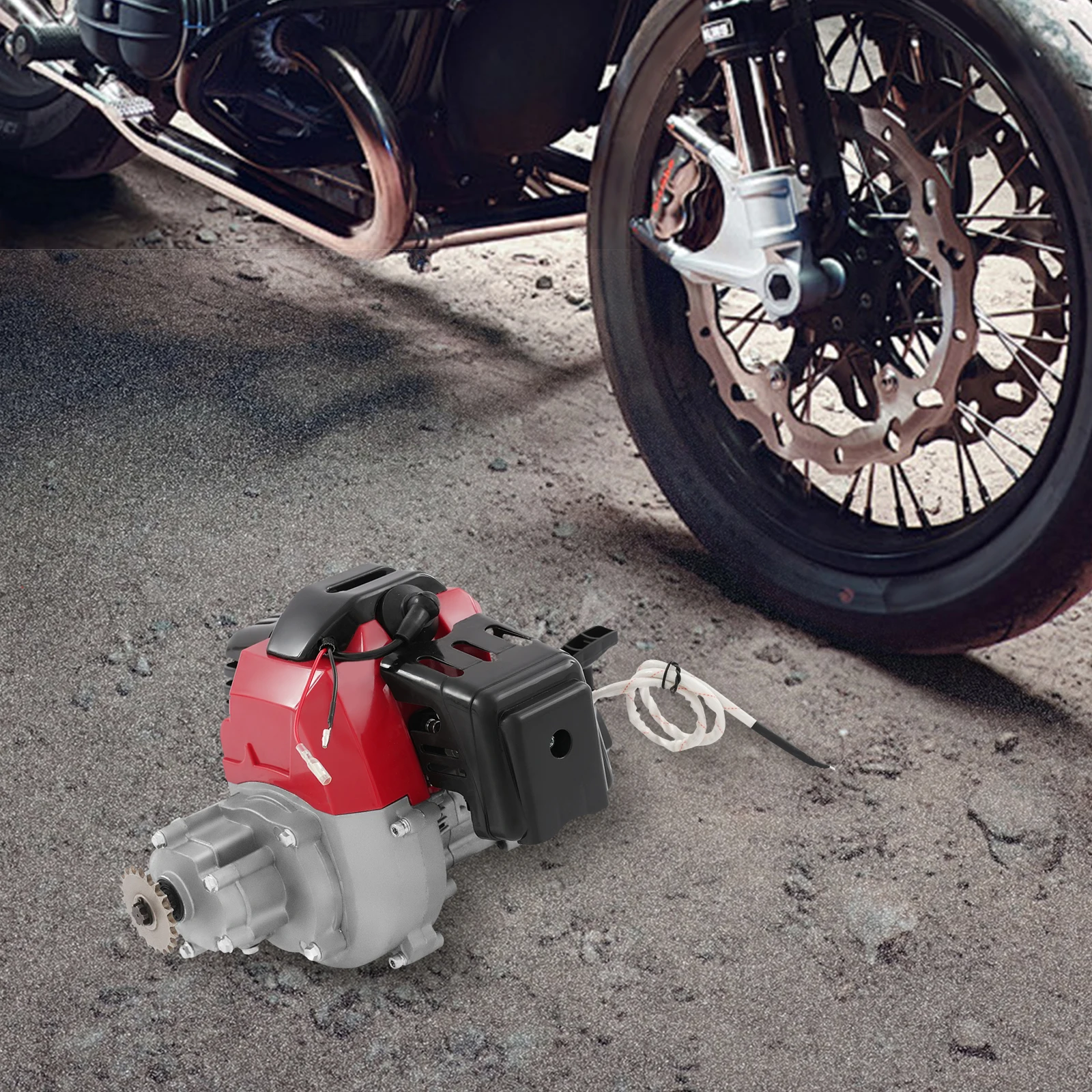 [49CC 2-Stroke Engine Shortblock] 49CC 2 السكتة الدماغية سحب بدء المحرك Shortblock الجمعية المعدنية للمحركات الصغيرة - قوي وموثوق