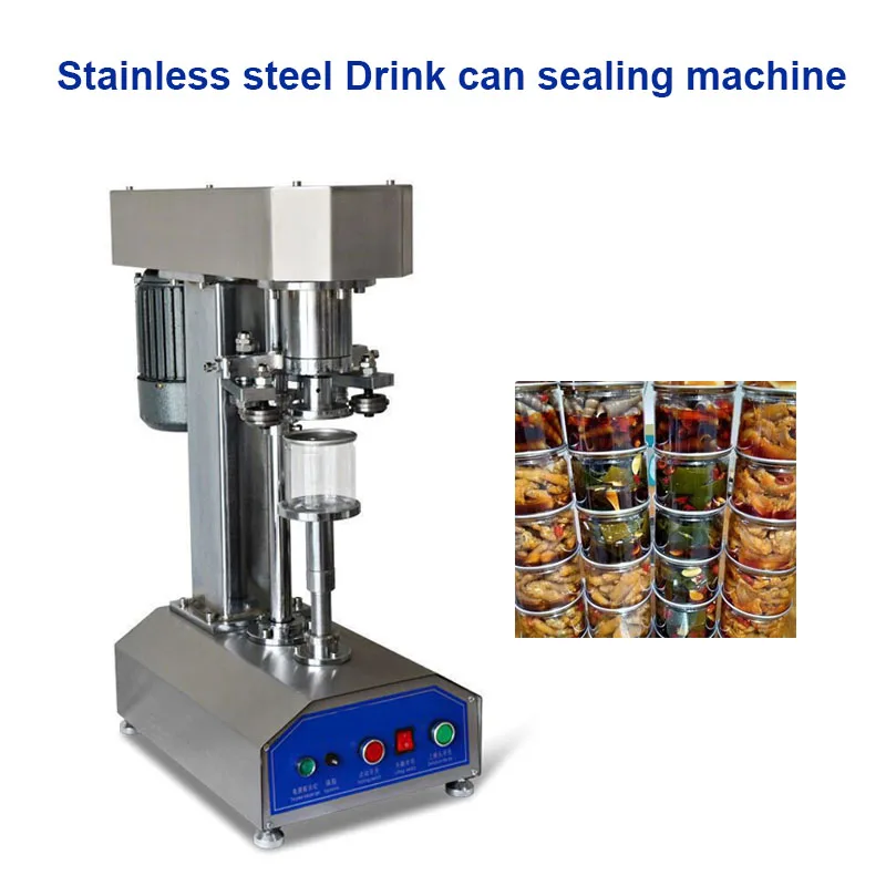 Electric Stainless Steel Can Sealing Machine Suitable For Oils/Milk Tea/Sauces/Carbonated Beverages Can Pressing Equipment