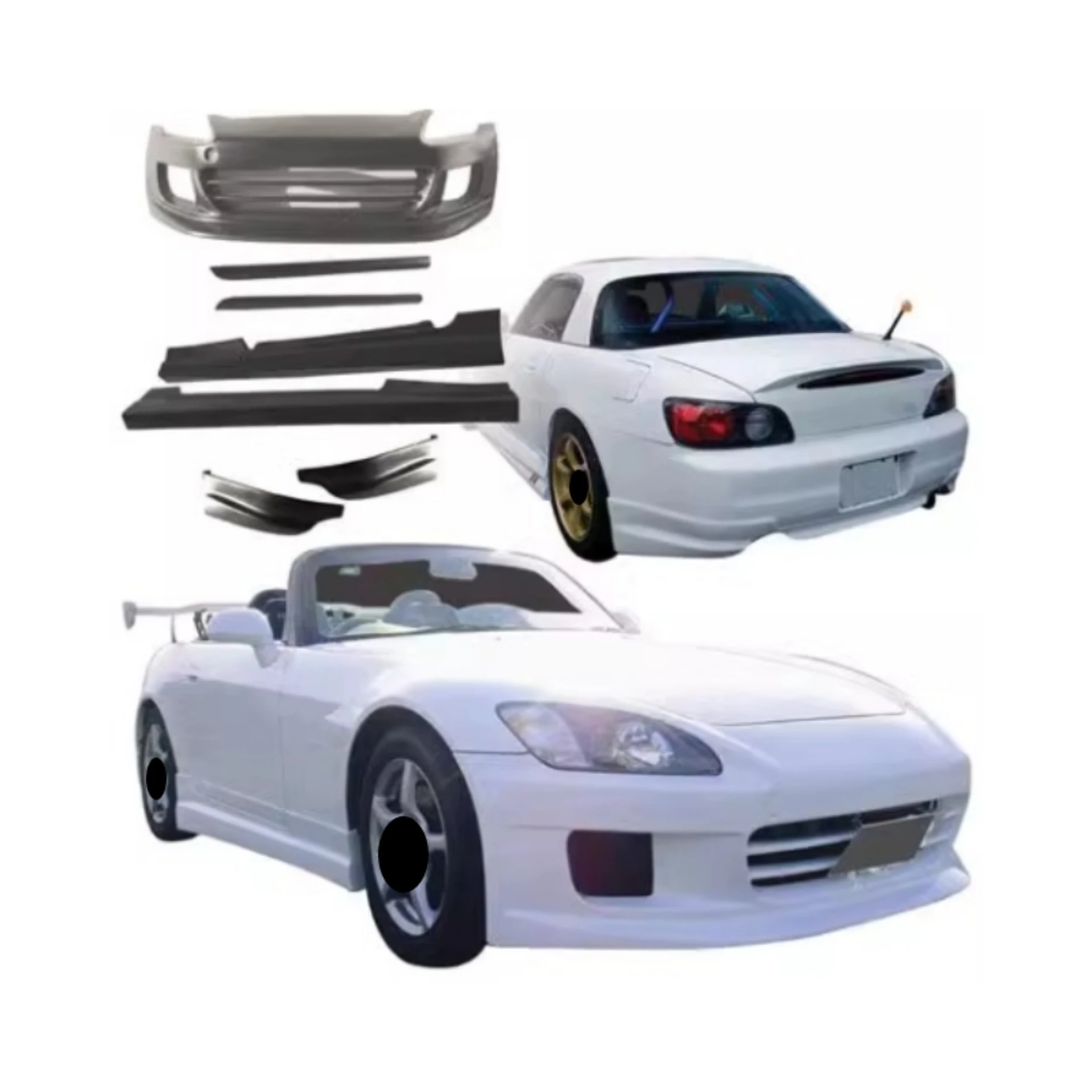 Front Bumper Side Skirt Door Trim Rear Coner for Honda S2000 AP1 00-09 Modified New Style Body Kit Car Accessories