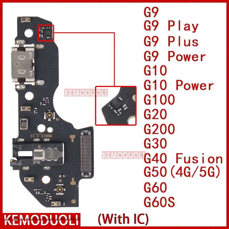 

Usb Dock Charger for Motorola Moto Connector Ports G9 G100 G200 G30 G40 G50 G60S Power Plus Play Charging Board Module Flex