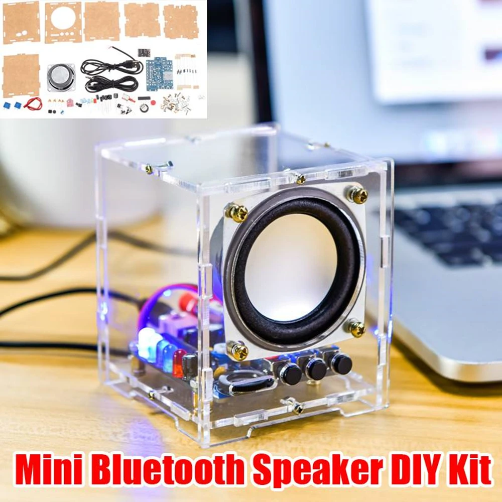 

HU-009 Bluetooth-compatible Speaker 2 Inch 3W Mini Spaker Unit Electronic Component DIY Kit 5V DC Powered With Acrylic Shell