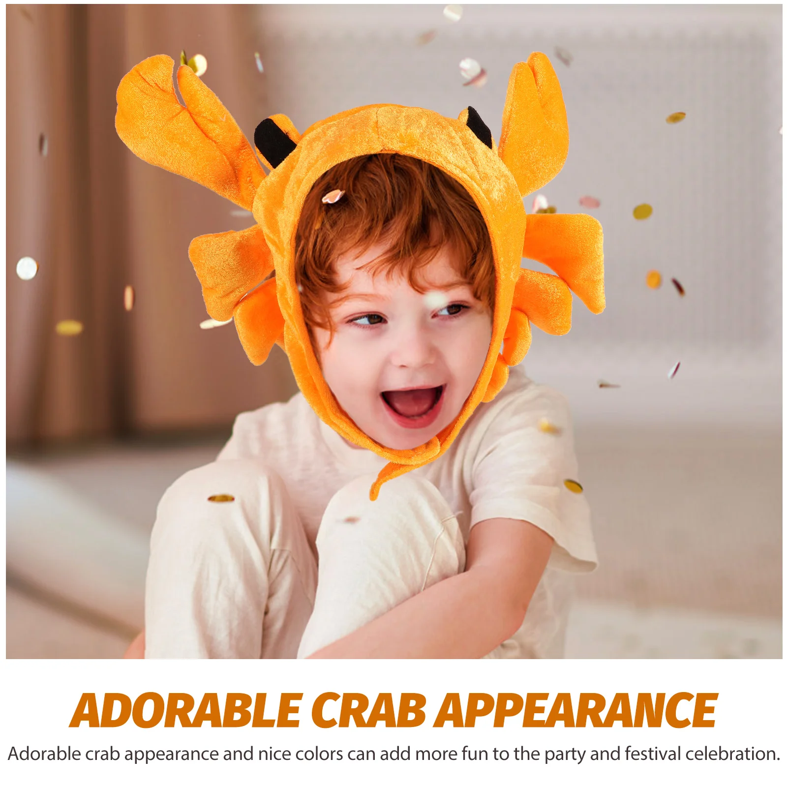 

Crab Hat for Women Girl Adult Party Cosplay Sea Animal Fabric Halloween Lightweight Comfortable Fun Celebration