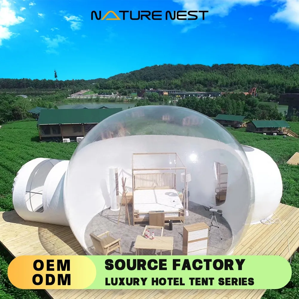 Outdoor Inflatable Transparent Bubble Glamping Dome Tent House for Picnic  Igloo Hotel Bubble Tent Transparent Inflatable Clear