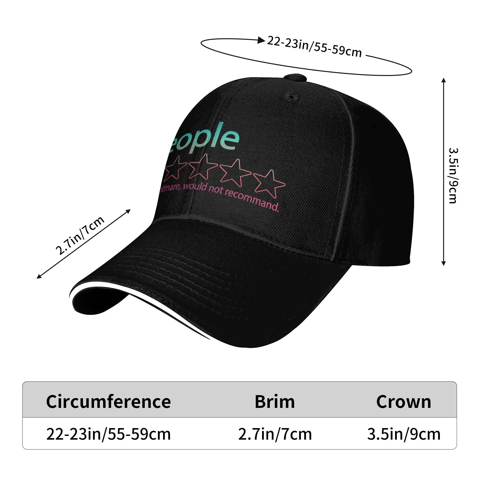 People Would Not Recommend One Star Total Nightmare Sun Baseball Cap Summer Men Adult Trucker Hat High Quality Gym Baseball Caps