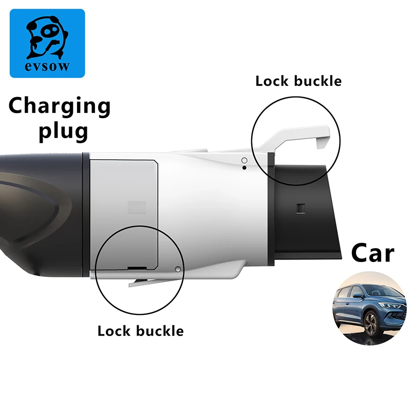 evsow EV Charger Adapter Type2 To Type1 Adapter IEC62196 To SAE-J1772 EV Charger Converter 32A 1Phase 7.2kw Max For Electric Car