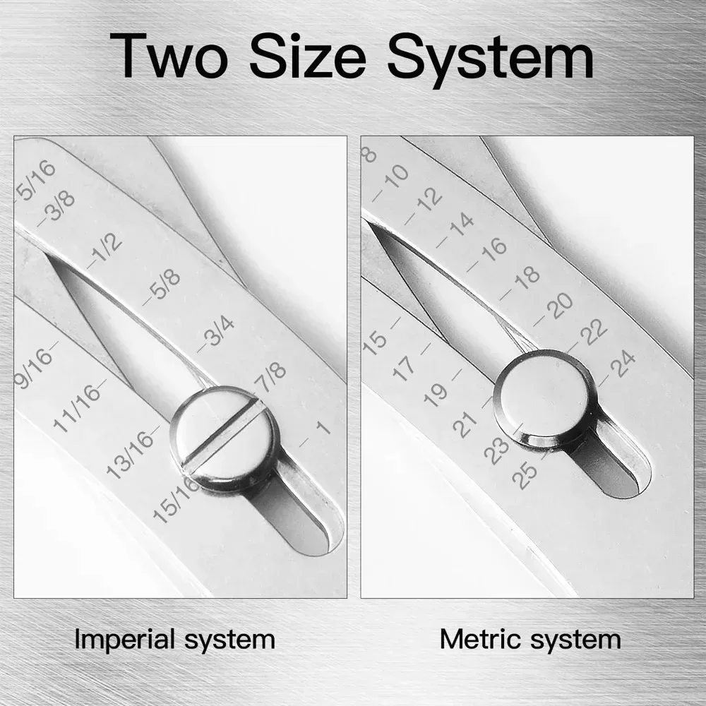 Portable Precise Nut and Bolt Thread Gauge Identifier Thread Size Checker Bolt Size Finder Keychain