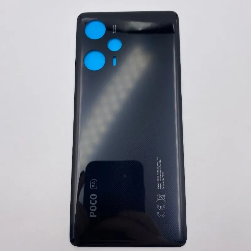 Plastikowa tylna pokrywa baterii do Xiaomi Poco F5 5G z tylną obudową i naklejką samoprzylepną 23049PCD8G 23049PCD8I